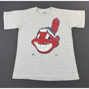 Rare Vintage 1993 Cleveland Indians Salem Sports Baseball MLB Gray Shirt Promo